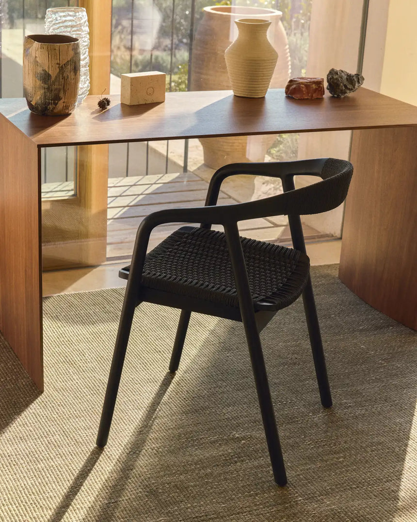 Stuhl Derile aus massivem Eichenholz mit Finish und Papierseil FSC 100% von Kave Home – Bild 4