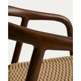 Stuhl Derile aus massivem Eichenholz mit Nussbaum-Finish und beigem Papierseil 100% FSC von Kave Home – Bild 12