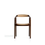 Stuhl Derile aus massivem Eichenholz mit Nussbaum-Finish und beigem Papierseil 100% FSC von Kave Home – Bild 9