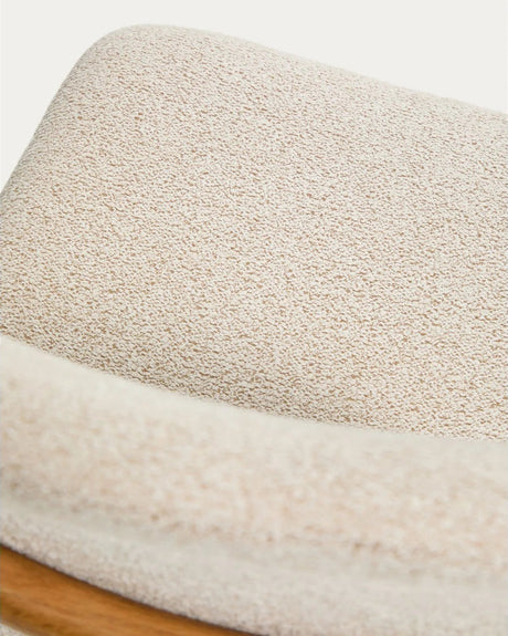 Stuhl Elnor aus Chenille und Beinen aus massivem Eichenholz mit Finish von Kave Home – Bild 11