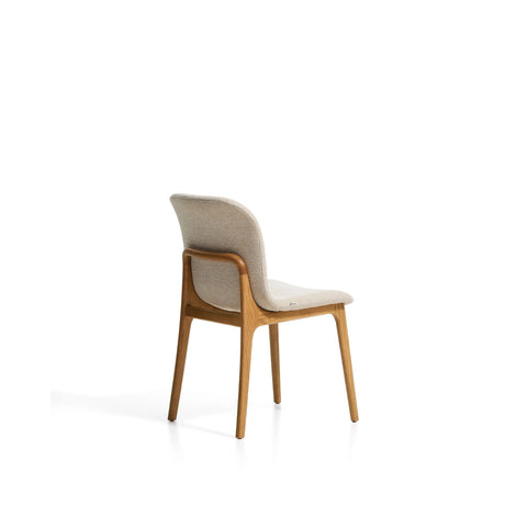 Stuhl Elnor aus Chenille und Beinen aus massivem Eichenholz mit Finish von Kave Home – Bild 5