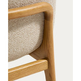 Stuhl Elnor aus Chenille und Beinen aus massivem Eichenholz mit Finish von Kave Home – Bild 8