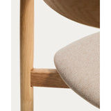 Stuhl Evera aus Eichenfurnier mit naturfarbenem Finish und beiger Chenille von Kave Home – Bild 10
