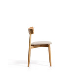 Stuhl Evera aus Eichenfurnier mit naturfarbenem Finish und beiger Chenille von Kave Home – Bild 3