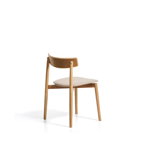 Stuhl Evera aus Eichenfurnier mit naturfarbenem Finish und beiger Chenille von Kave Home – Bild 4