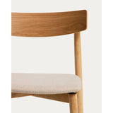 Stuhl Evera aus Eichenfurnier mit naturfarbenem Finish und beiger Chenille von Kave Home – Bild 7