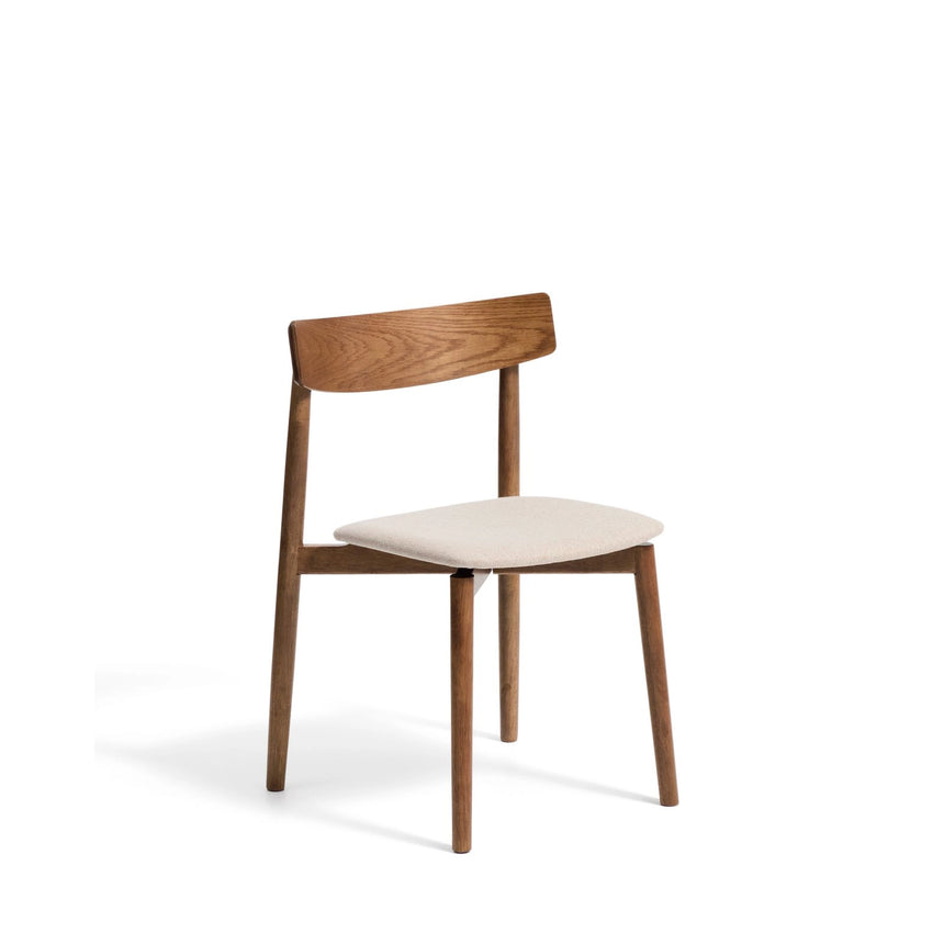 Stuhl Evera aus Eichenfurnier mit verschiedenen Finishes und Chenille von Kave Home – Bild 1