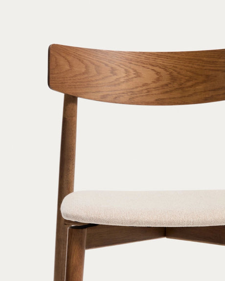 Stuhl Evera aus Eichenfurnier mit verschiedenen Finishes und Chenille von Kave Home – Bild 6
