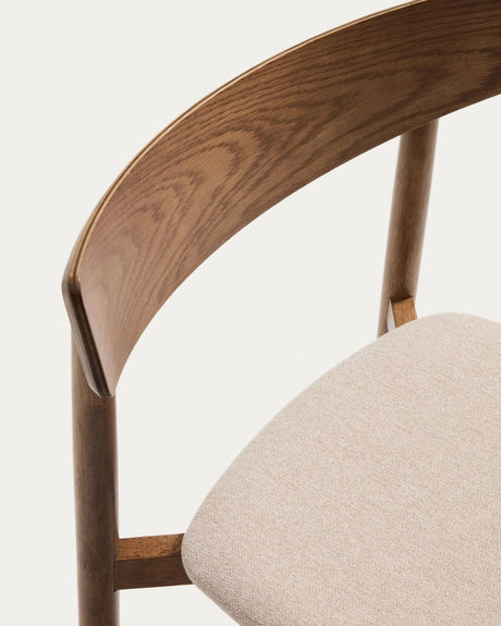 Stuhl Evera aus Eichenfurnier mit verschiedenen Finishes und Chenille von Kave Home – Bild 8