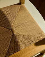 Stuhl Idun aus massivem FSC Mix Credit Eichenholz mit Finish in natürlichem Farbton und Sitzfläche aus Seil von Kave Home – Bild 5