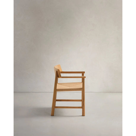 Stuhl Idun aus massivem FSC Mix Credit Eichenholz mit Finish in natürlichem Farbton und Sitzfläche aus Seil von Kave Home – Bild 7