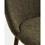 Stuhl Meila mit grüner Chenille und Beinen aus massivem Eschenholz mit Nussbaumfinish von Kave Home – Bild 9