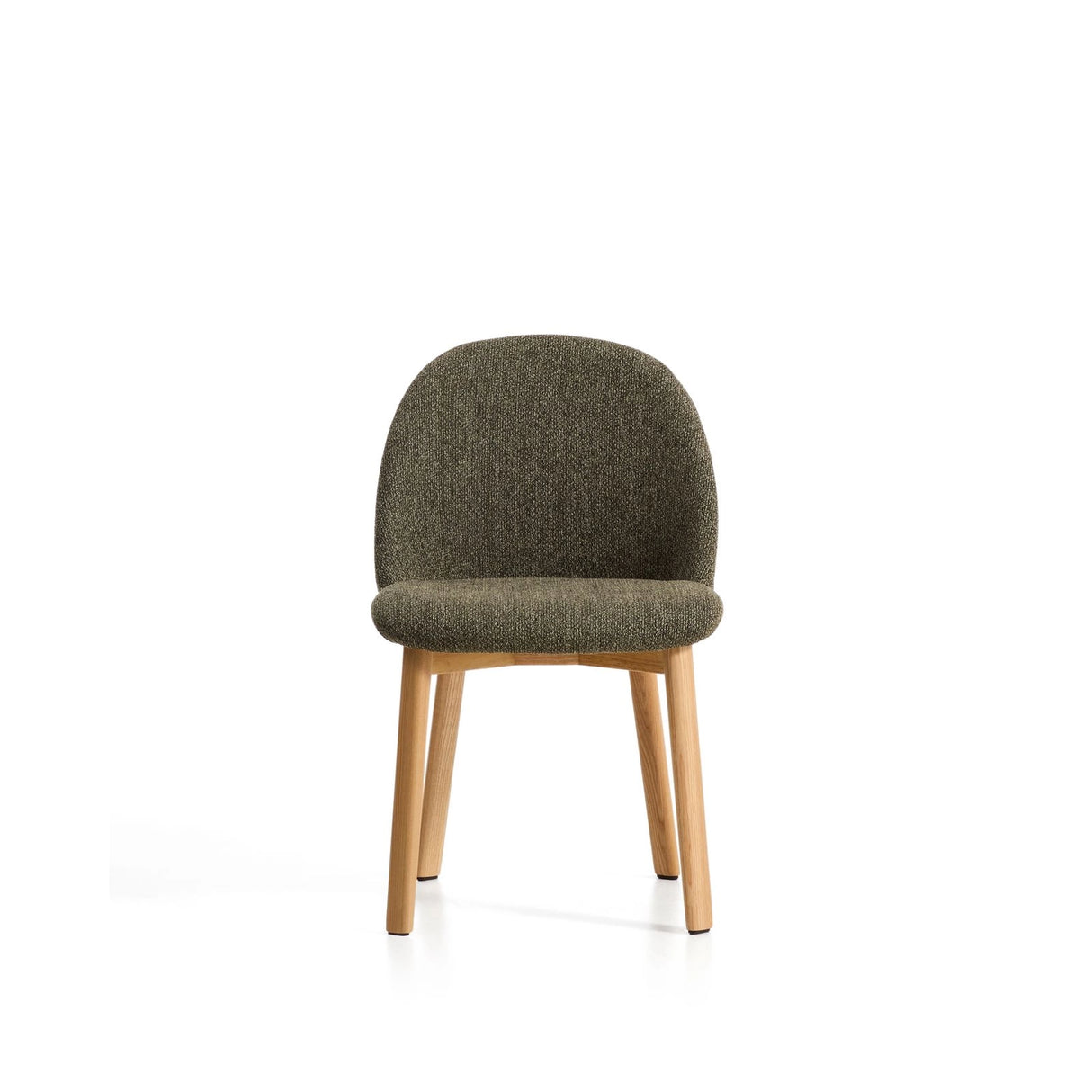 Stuhl Meila mit grüner Chenille und Beinen aus massivem Eschenholz mit naturfarbenem Finish  von Kave Home – Bild 5