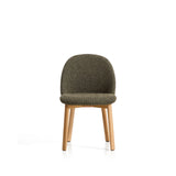 Stuhl Meila mit grüner Chenille und Beinen aus massivem Eschenholz mit naturfarbenem Finish  von Kave Home – Bild 5