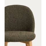 Stuhl Meila mit grüner Chenille und Beinen aus massivem Eschenholz mit naturfarbenem Finish  von Kave Home – Bild 7