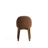 Stuhl Meila mit terrakottafarbener Chenille und Beinen aus massivem Eschenholz mit Nussbaumfinish von Kave Home – Bild 6