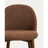 Stuhl Meila mit terrakottafarbener Chenille und Beinen aus massivem Eschenholz mit Nussbaumfinish von Kave Home – Bild 7