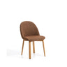 Stuhl Meila mit terrakottafarbener Chenille und Beinen aus massivem Eschenholz mit naturfarbenem Finish  von Kave Home – Bild 1