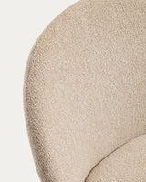 Stuhl Meila ohne Armlehne mit Chenille und Beinen aus massivem Eschenholz in verschiedenen Finishes von Kave Home – Bild 9