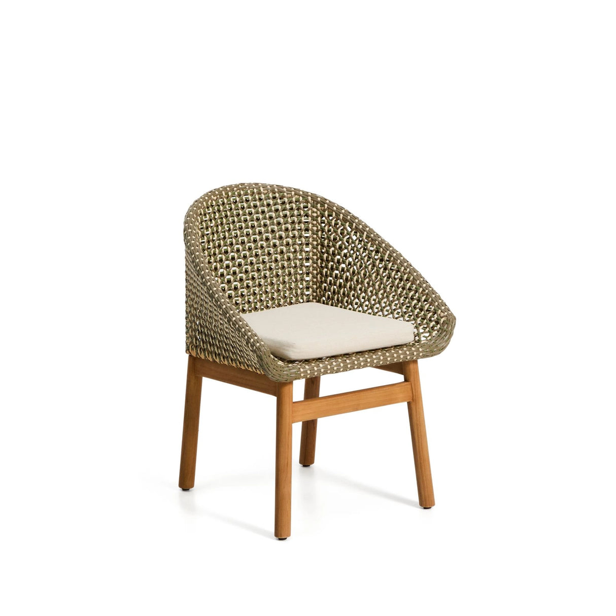 Stuhl Olbia aus synthetischem Rattan und massivem Teakholz FSC 100 % von Kave Home – Bild 1