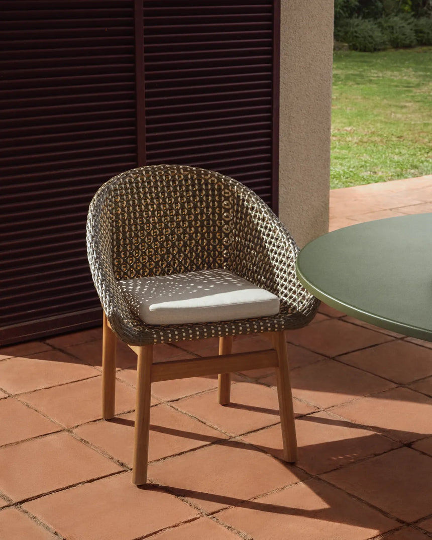 Stuhl Olbia aus synthetischem Rattan und massivem Teakholz FSC 100 % von Kave Home – Bild 2