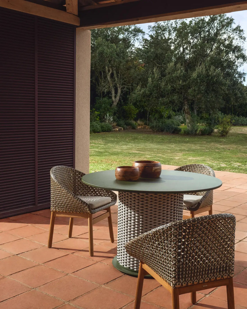 Stuhl Olbia aus synthetischem Rattan und massivem Teakholz FSC 100 % von Kave Home – Bild 3