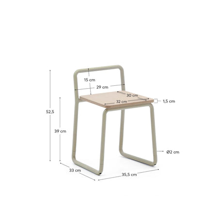 Stuhl Tinn aus Eschenfurnier und Metallgestell von Kave Home – Bild 3
