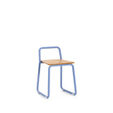 Stuhl Tinn aus Eschenfurnier und blauem Metallgestell. von Kave Home – Bild 1