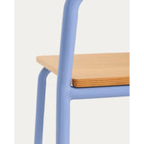 Stuhl Tinn aus Eschenfurnier und blauem Metallgestell. von Kave Home – Bild 10