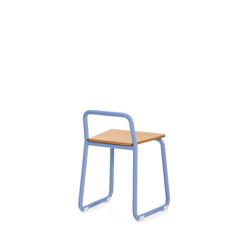 Stuhl Tinn aus Eschenfurnier und blauem Metallgestell. von Kave Home – Bild 6