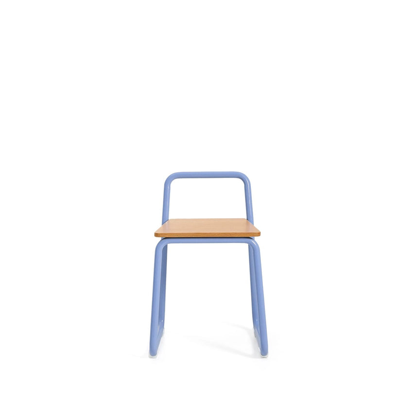 Stuhl Tinn aus Eschenfurnier und blauem Metallgestell. von Kave Home – Bild 7