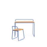 Stuhl Tinn aus Eschenfurnier und blauem Metallgestell. von Kave Home – Bild 8