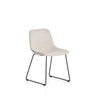 Stuhl Zahara mit beiger Chenille und Stahlbeinen mit schwarzem Finish, FSC 100 % von Kave Home – Bild 1