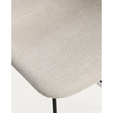 Stuhl Zahara mit beiger Chenille und Stahlbeinen mit schwarzem Finish, FSC 100 % von Kave Home – Bild 10