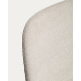 Stuhl Zahara mit beiger Chenille und Stahlbeinen mit schwarzem Finish, FSC 100 % von Kave Home – Bild 11