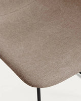 Stuhl Zahara mit brauner Chenille und Stahlbeinen mit schwarzem Finish, FSC 100 % von Kave Home – Bild 10