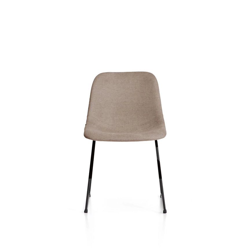 Stuhl Zahara mit brauner Chenille und Stahlbeinen mit schwarzem Finish, FSC 100 % von Kave Home – Bild 5