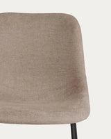 Stuhl Zahara mit brauner Chenille und Stahlbeinen mit schwarzem Finish, FSC 100 % von Kave Home – Bild 7