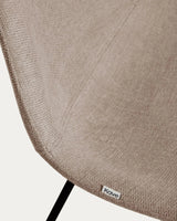Stuhl Zahara mit brauner Chenille und Stahlbeinen mit schwarzem Finish, FSC 100 % von Kave Home – Bild 8