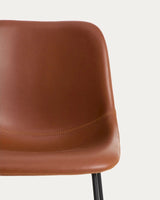 Stuhl Zahara ohne und mit Chenillebezug und Stahlbeinen mit schwarzem Finish, FSC 100 % von Kave Home – Bild 7