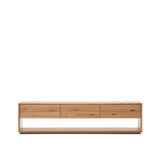TV-Möbel Alguema 3 Schubladen in Eichenfurnier mit natürlichem Finish 200 x 51 cm von Kave Home – Bild 1