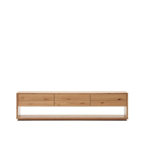 TV-Möbel Alguema 3 Schubladen in Eichenfurnier mit natürlichem Finish 200 x 51 cm von Kave Home – Bild 1