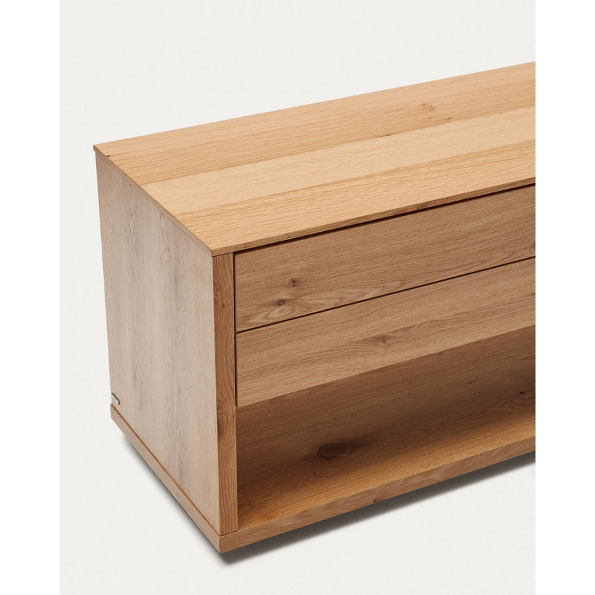 TV-Möbel Alguema 3 Schubladen in Eichenfurnier mit natürlichem Finish 200 x 51 cm von Kave Home – Bild 10