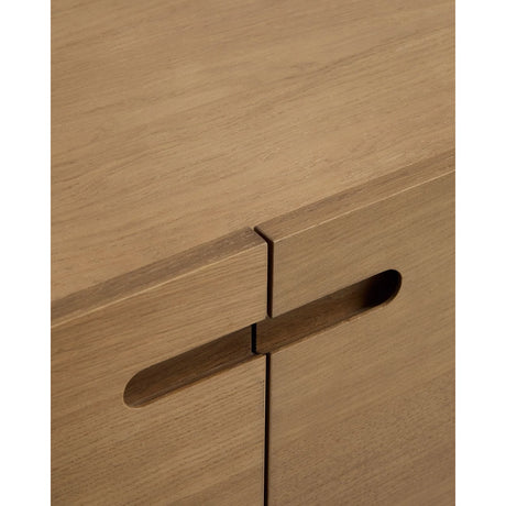 TV-Möbel Arelida aus Furnier sowie Massivholz aus Eiche mit hellbraunem Finish 200 x 44 cm von Kave Home – Bild 10