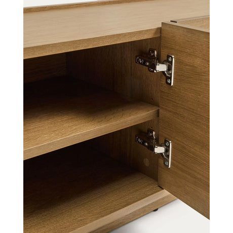 TV-Möbel Arelida aus Furnier sowie Massivholz aus Eiche mit hellbraunem Finish 200 x 44 cm von Kave Home – Bild 12