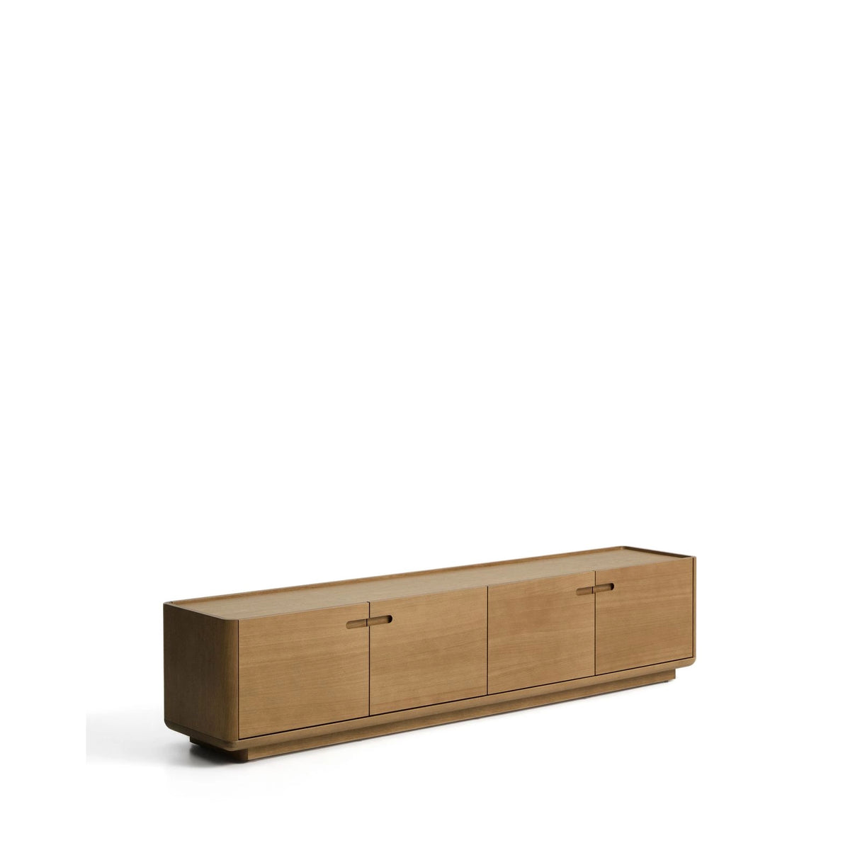 TV-Möbel Arelida aus Furnier sowie Massivholz aus Eiche mit hellbraunem Finish 200 x 44 cm von Kave Home – Bild 5