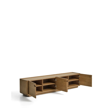 TV-Möbel Arelida aus Furnier sowie Massivholz aus Eiche mit hellbraunem Finish 200 x 44 cm von Kave Home – Bild 7