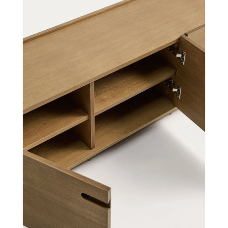 TV-Möbel Arelida aus Furnier sowie Massivholz aus Eiche mit hellbraunem Finish 200 x 44 cm von Kave Home – Bild 8