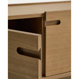 TV-Möbel Arelida aus Furnier sowie Massivholz aus Eiche mit hellbraunem Finish 200 x 44 cm von Kave Home – Bild 9