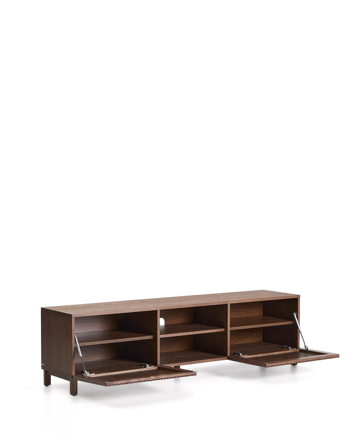 TV-Möbel Beyla aus Furnier und Massivholz aus Esche mit nussbaumfarbenem Finish 180 x 49,5 cm FSC 100% von Kave Home – Produktbild 4